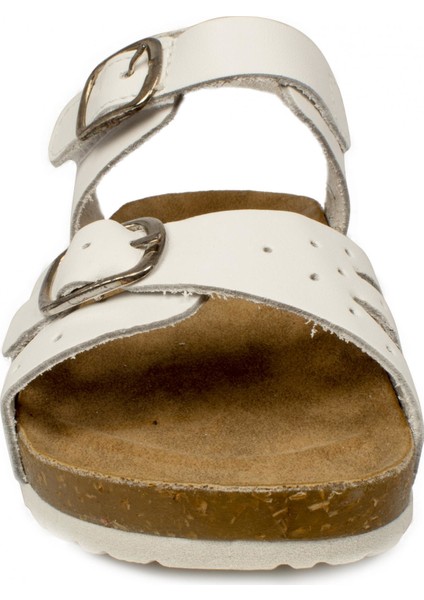 905.p20Y.085 Patik Deri Beyaz Çocuk Sandalet modelleri