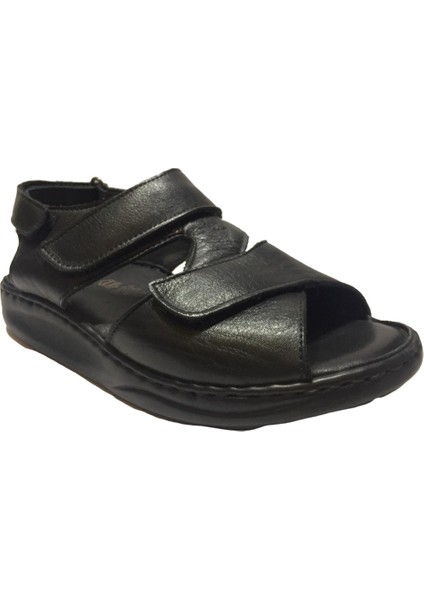 5006 Deri Kadın Sandalet Siyah