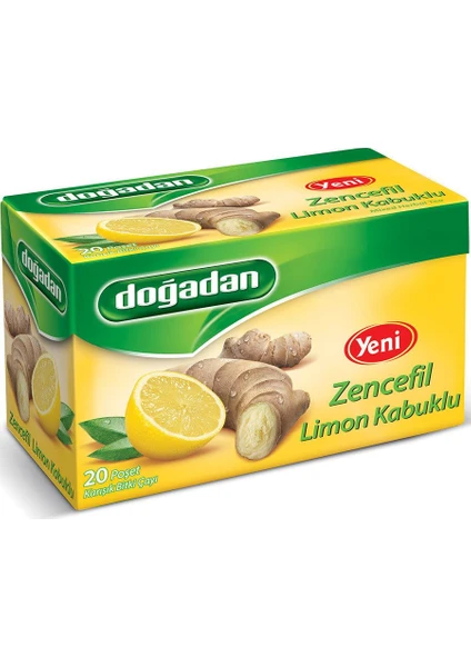 Zencefil Limon Kabuklu Karışık Bitki Çayı 20 Poşet