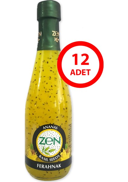 Ananas Fesleğen Tohumlu Içecek 330 ml x 12 Adet