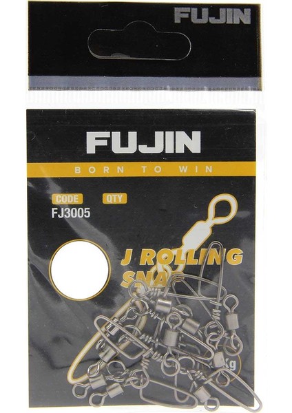 J Rolling Snap Black Nickel Bilyalı Kilitli Klips