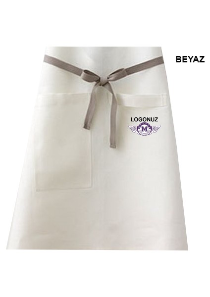 Nakışlı Belden Önlük Master Chef Barista Mutfak İş Önlüğü Garson Kuaför Tattoo Önlük Beyaz fiyatları