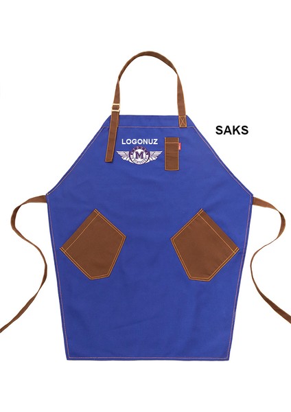 Nakışlı Belden Önlük Master Chef Barista Mutfak İş Önlüğü Garson Kuaför Tattoo Önlük Saks Mavi fiyatları