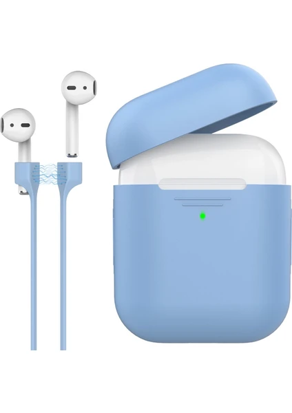 Podkit AirPods Kılıfı Silikon ve Kulaklık Boyun Askı Aparatı İkili Set