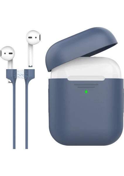 Podkit AirPods Kılıfı Silikon ve Kulaklık Boyun Askı Aparatı İkili Set