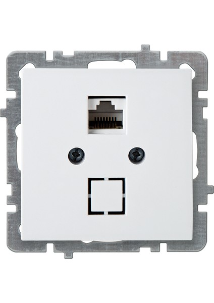 Touran Beyaz Numeris Telefon Prizi Rj 45 Cat 3 Mekanizma + Kapak