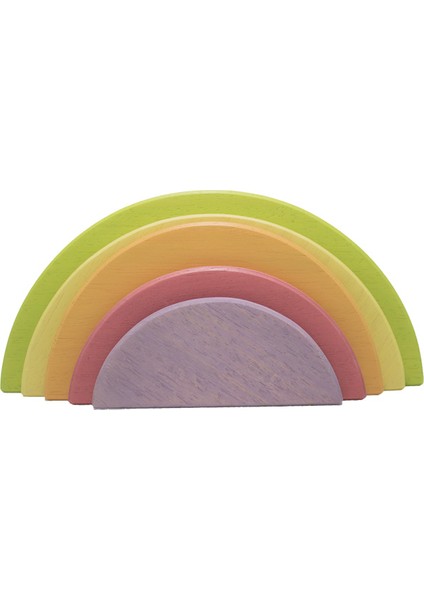 Waldorf 6'lı Pastel Gökkuşağı Yarım Daire Tabla fiyatları
