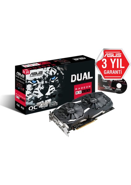 AMD DUAL-RX580-O4G 4GB 256Bit GDDR5 PCI-E 3.0 Ekran Kartı