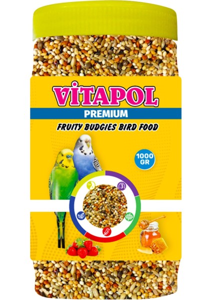 Premium Meyveli Muhabbet Kuşu Yemi 1000 gr
