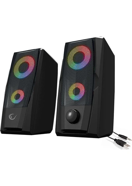 RMS-X9 2.0 RGB Işıklı Multimedia 5V 30dB Gaming Oyuncu Speaker