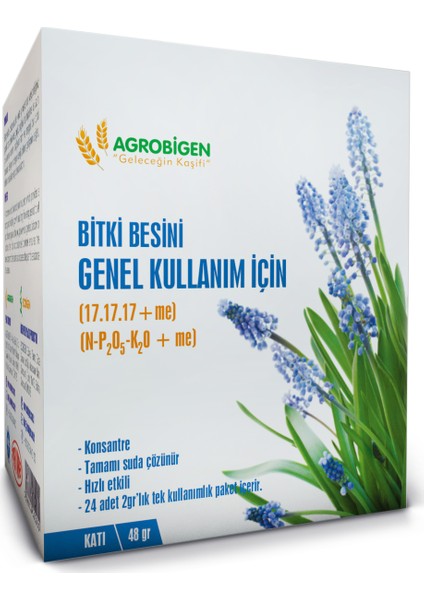 Genel Kullanım İçin Bitki Besini Katı 2 gr 24'lü