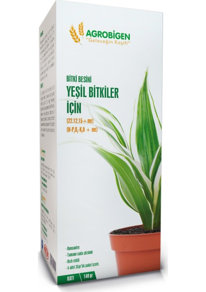 Yeşil Bitkiler İçin Bitki Besini Katı 35 gr 4'lü