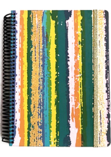 Glitter 100 Yaprak Çizgili Sert Kapak Defter 17 x 24 cm