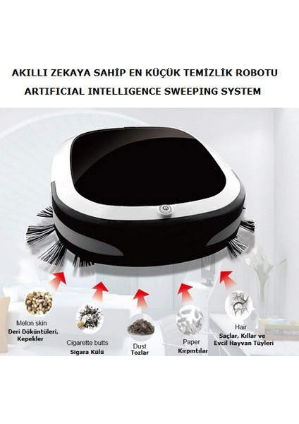 Simplex-100 Mini Robot Süpürge - Siyah