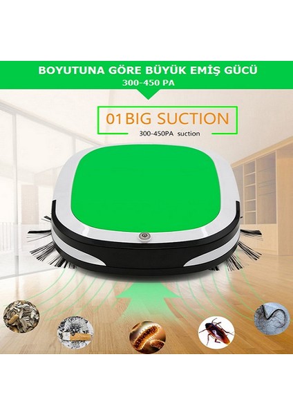 Simplex-100 Mini Robot Süpürge - Siyah