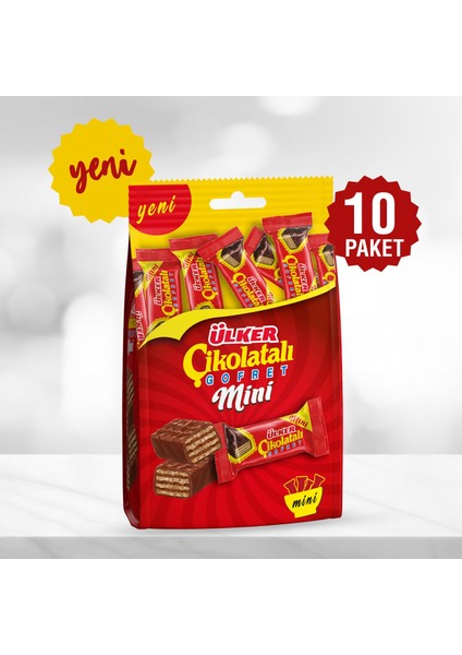 Çikolatalı Gofret Mini 10 Paket 820 gr