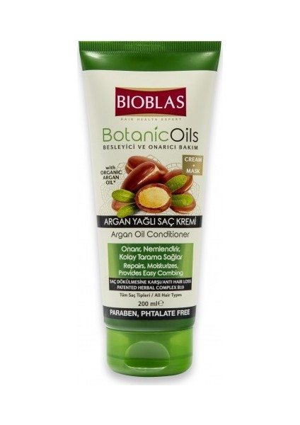 Botanic Oils Argan Yağlı Onarıcı Krem Maske 200 ml
