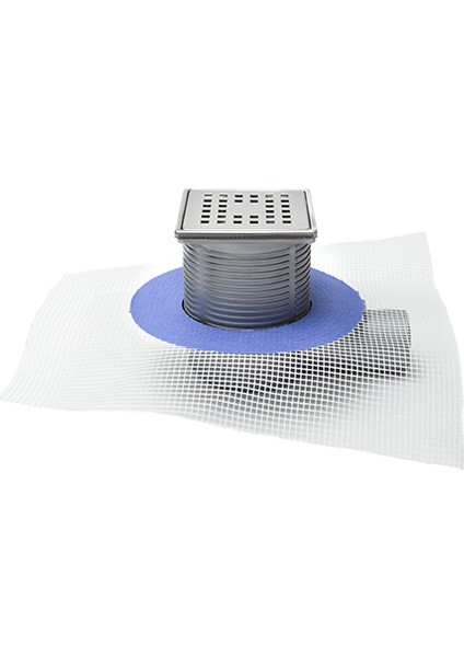 Q50 Yandan Çıkışlı Sürme Yalıtım Uyumlu Paslanmaz Çerçeveli Sulu Susuz Koku Önleyicili Takım Süzgeç 10 x 10 cm