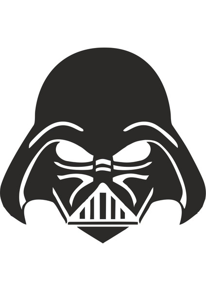 Darth Vader Star Wars Sticker 11 x 10,5 cm Siyah