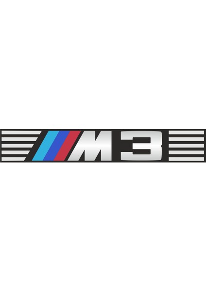 M3 Logo Sticker 18 x 3 cm Renkli