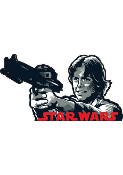 Star Wars Sticker 12 x 6,5 cm Renkli