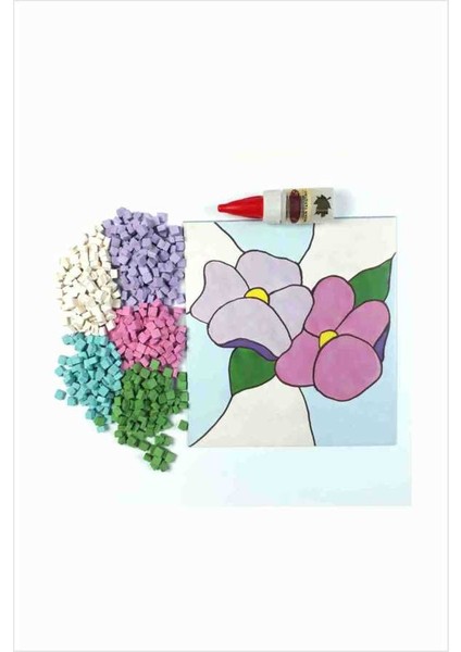 Çiçekler Seramik Mozaik Set 20 x 20 cm