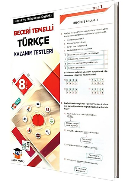 Zeka Küpü Yayınları 8.Sınıf LGS Türkçe Beceri Temelli Kazanım Testleri