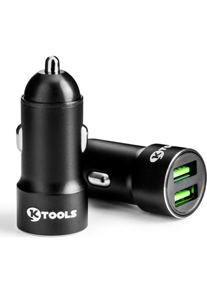 Drive Inn 2.4A 1m Type C Çift USB Araç Şarjı Çakmaklık