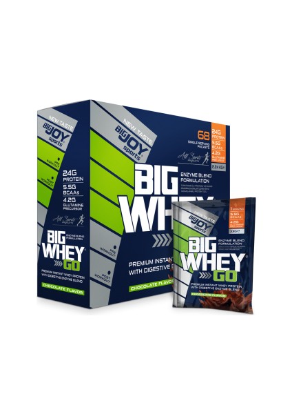 Big whey go Whey Protein Tozu Tekli Sachet Çikolata Aroma 68 Servis 2240g