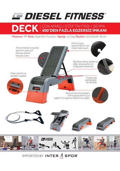 Dıesel Fıtness Deck Step Tahtası