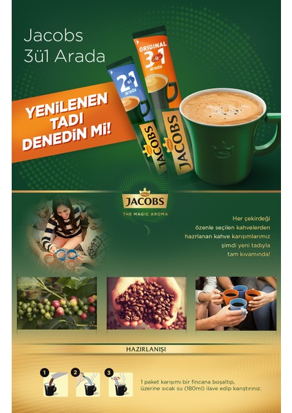 3ü 1 Arada Hazır Kahve 16 gr x 40'lı