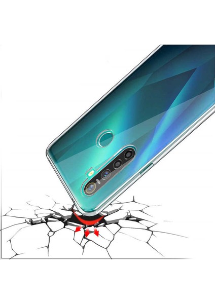 Realme 5i Kılıf Darbe Emici Süper Silikon Kılıf Şeffaf + Tam Kaplayan 5D Cam Ekran Koruyucu fiyatları
