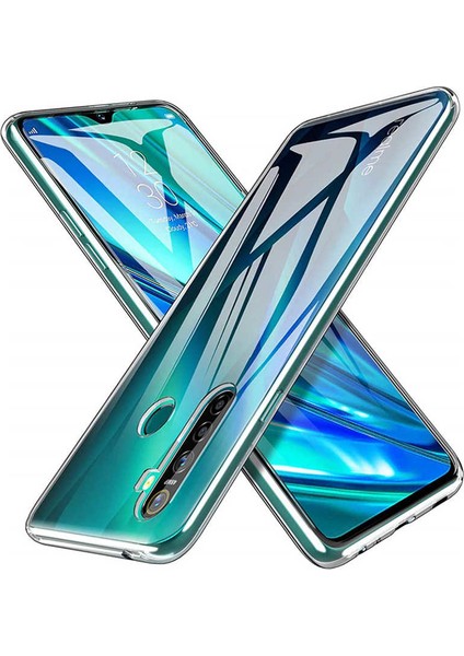 Realme 5i Kılıf Darbe Emici Süper Silikon Kılıf Şeffaf + Tam Kaplayan 5D Cam Ekran Koruyucu modelleri
