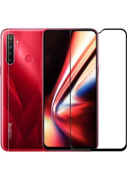 Realme 5i Tam Kaplayan Temperli Cam Ekran Koruyucu