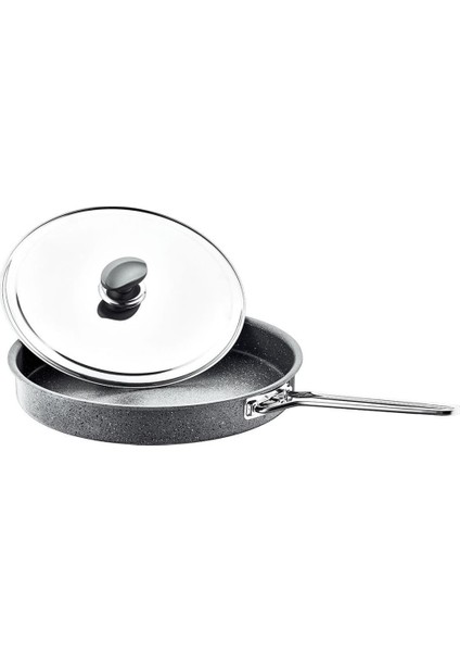 Metal Kapaklı Granit Tavası 34 cm