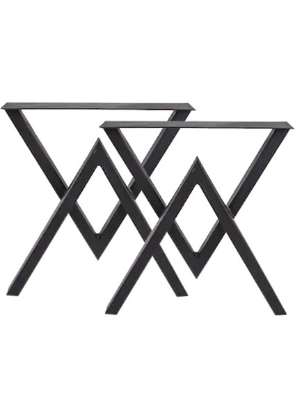 Metal Karo Ahşap Kütük Bank Ayağı 2'li