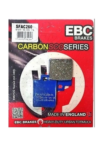 Ebc Carbon Fren Balatası Sfac260 Ön Pıaggıo Vespa Et4 Lx Mp3 Lıberty 125 150 200 Mp3 250 300 400 500 137