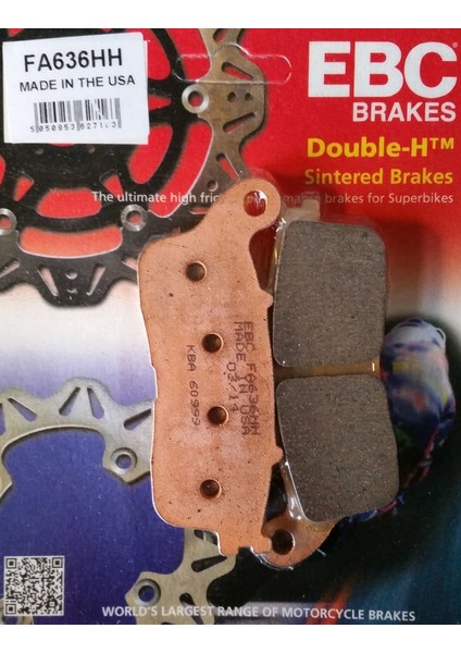 Hh Sinterli Balata Fa636Hh Arka Honda Vrf1200 Crosstourer