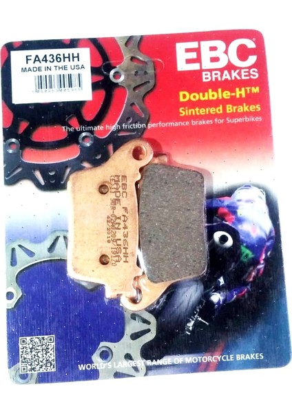 Hh Sinterli Balata Fa436Hh Arka Honda Cbr 600 1000 Rr Kawasakı Zx-6R Zx-10R Yamaha Yzf-R1 Suzukı Gsx-6 600 750 1000 242