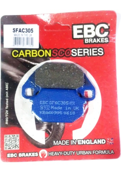 Carbon Fren Balatası Sfac305 Kymco 125 150 200 People Lıke Agılıty city Super 8 Mxu 150 Hd 200 Joyrıde 183