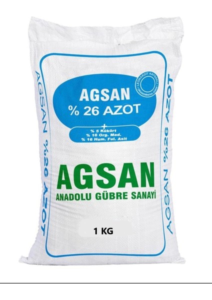 16 Azot Organik Gübre 12 Humik Fulv Asit ve 26 Azot İçerikli Bahçe Çiçek Tarla İçin Granül 1 kg