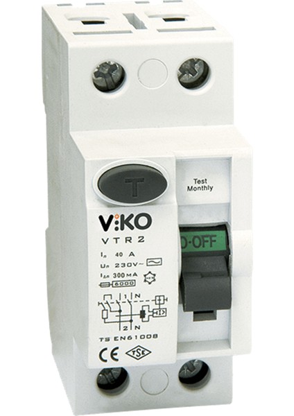 Iki Kutuplu 25 Amper 300MA Kaçak Akım Rölesi