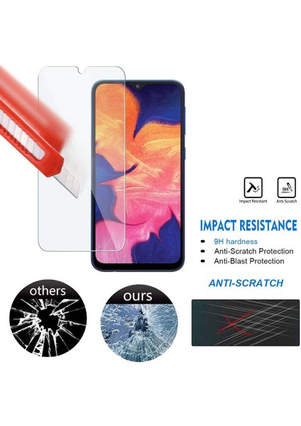 Samsung Galaxy A10S Uyumlu Tamperli Kırılmaz Cam Ekran Koruyucu