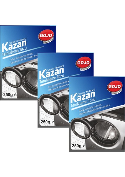 Çamaşır Makinesi Kazan Temizleme Maddesi 250 gr + 3'lü Set