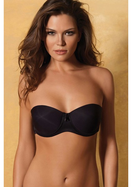 Balenli Desteksiz Kaplı Straplez Sütyen 6600