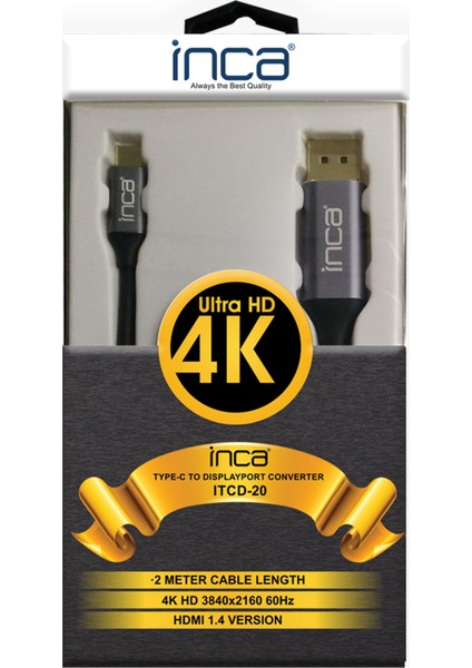 Itcd-20 Type-C To Displayport 4K - 2m