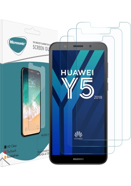 Huawei Y5 2018 Ekran Koruyucu Nano Cam (3'lü Paket)
