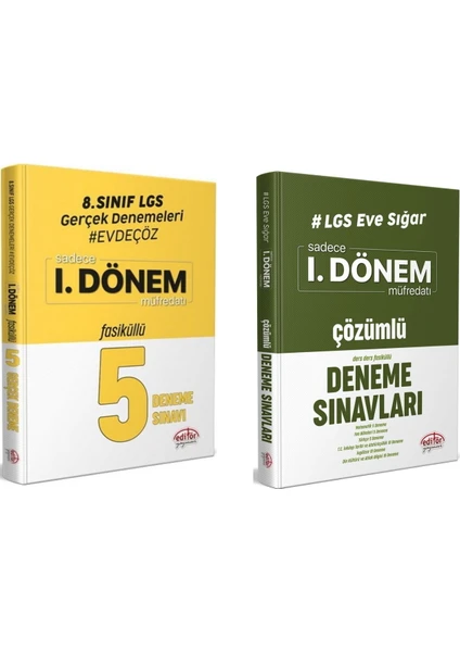 Editör Yayınları 8. Sınıf 1. Dönem Deneme Sınav Seti