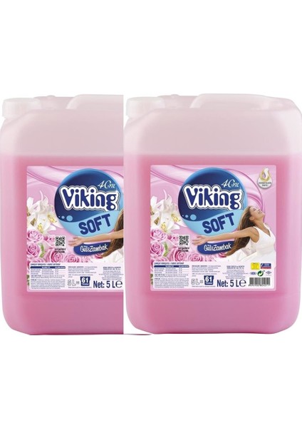 Yumuşatıcı Gül-Zambak 2 x 5 Lt 122 Yıkama