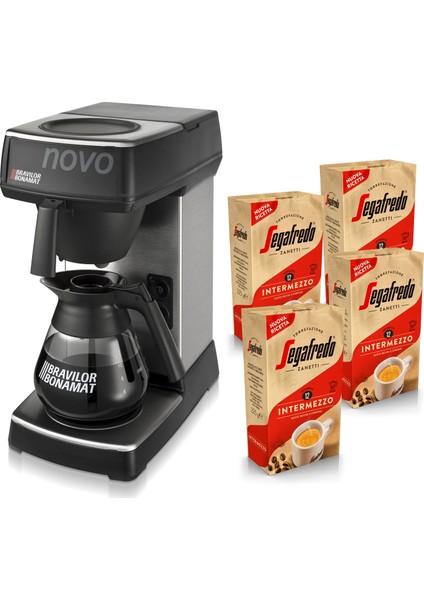 Bravilor Bonamat Novo Profesyonel Filtre Kahve Makinesi + 225 Gr. Segafredo Intermezzo Kahve 4 Adet